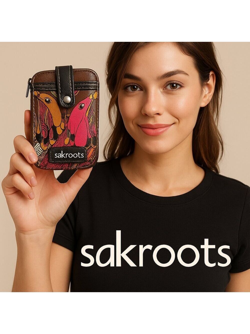 🌸 Sakroots Mini Wallet – Funky • Compact • Artsy